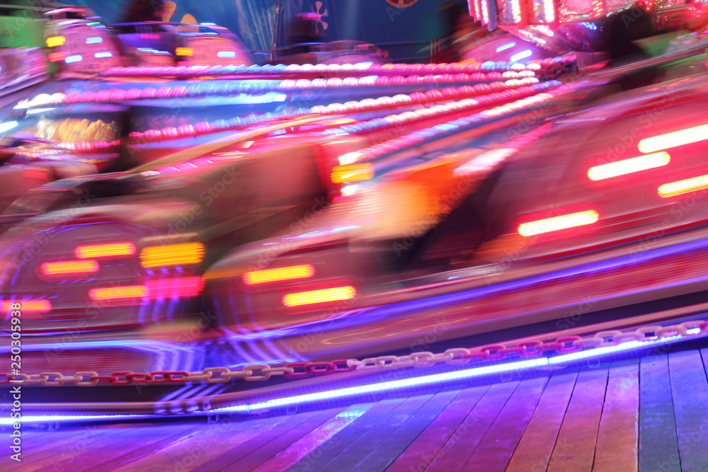 disco lights synthwave neon fairground ride night lights funfair