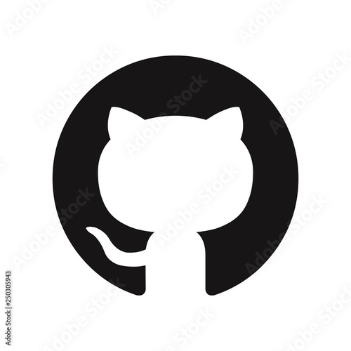 Github logo vector icon photo