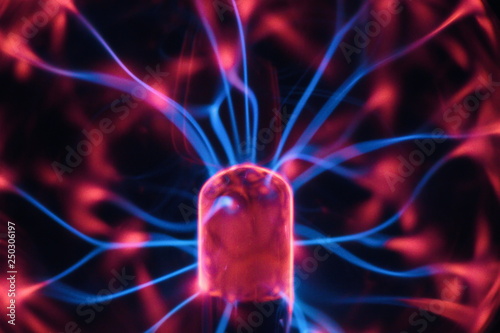 magic plasma lamp by Nikola Tesla.(close-up)