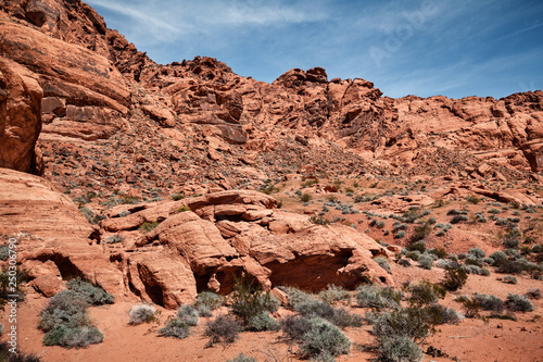 Colorful stone desert, Rock formations at Valley of Fire State Park in Nevada