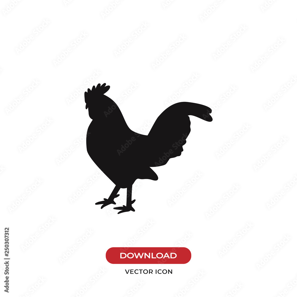 Rooster vector icon
