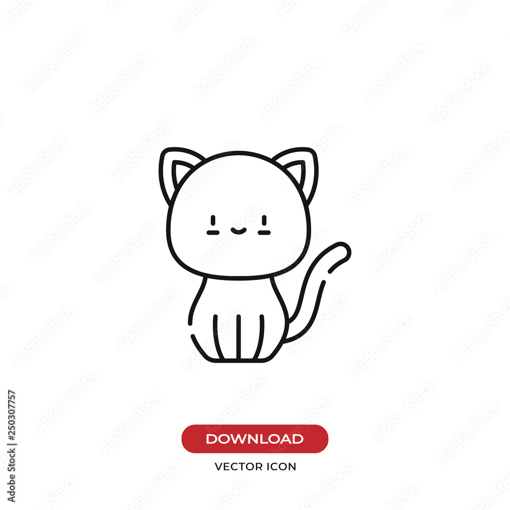 Cat vector icon