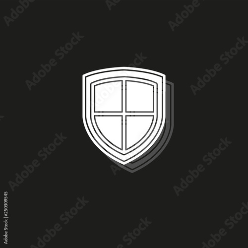 vector security shield emblem- protection and safety sign, shield icon