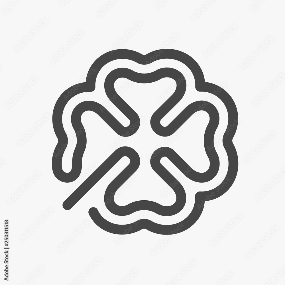 Luck Patrick's Day Illustration Icon in Flat Line Handwrite Style. Fortune Superstition. Vector Sign. Luck Patrick's Day Illustration Icon in Flat Line Handwrite Style. Fortune Superstition. Vector Sign.