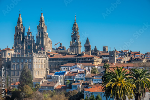Santiago de Compostela  capital of Galicia  Spain.The main destination of the Way of St. James  a leading Catholic pilgrimage route since the 9th century. Its Old Town is a UNESCO World Heritage Site.