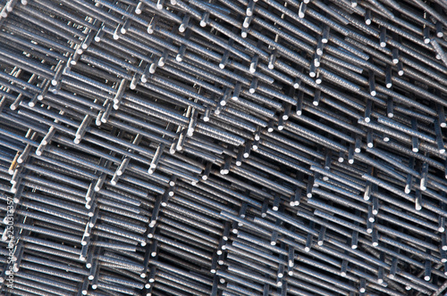 Part of the workflow. Base for reinforcement. Details from the rebar. Monolithic construction of buildings and structures. photo