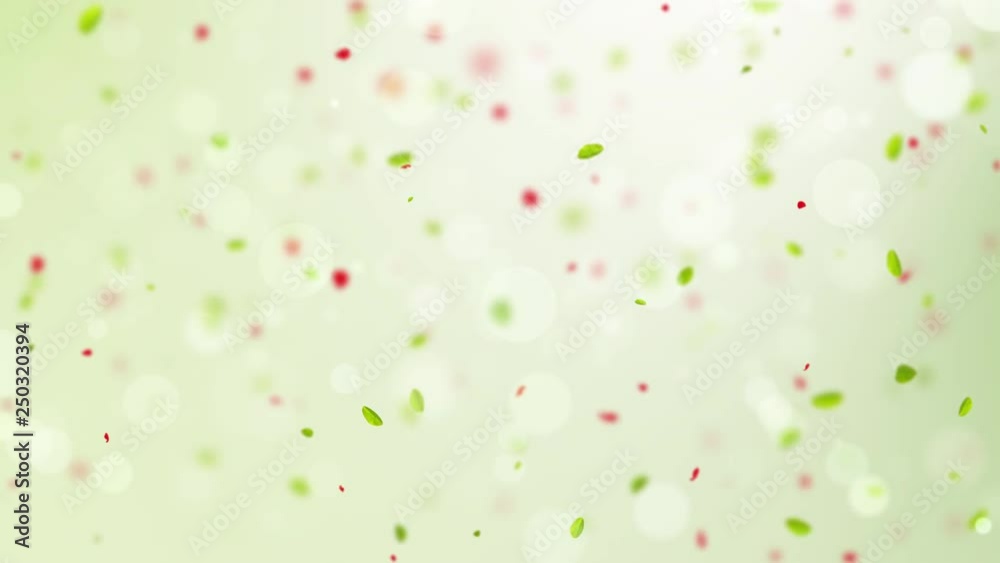 spring background, 4K slow motion spring background with green leaves bokeh and petal