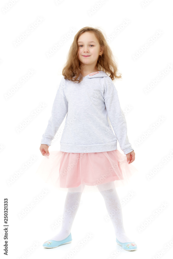 Fototapeta premium Fashionable little girl.