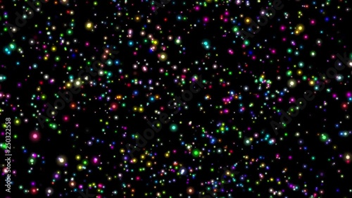 Busy Crowded Colorful Globes Suns Stars 3D Swirl Motion Background Loop 2