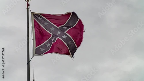 Confederate Flag filmed in 4K RAW