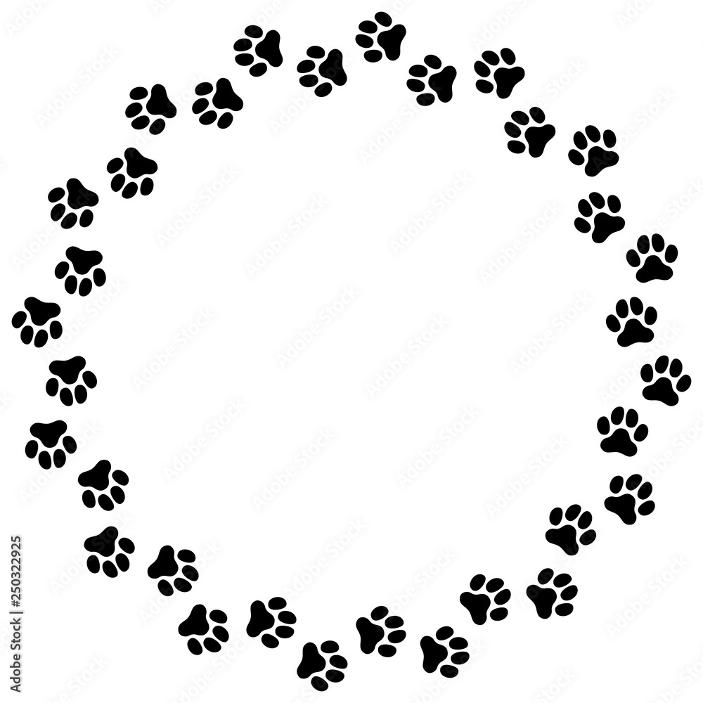 犬の足跡 Paw Prints Of Dog Vector Illustration Stock Vector Adobe Stock