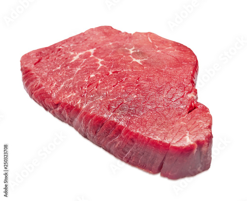Fresh raw meat isolated on white