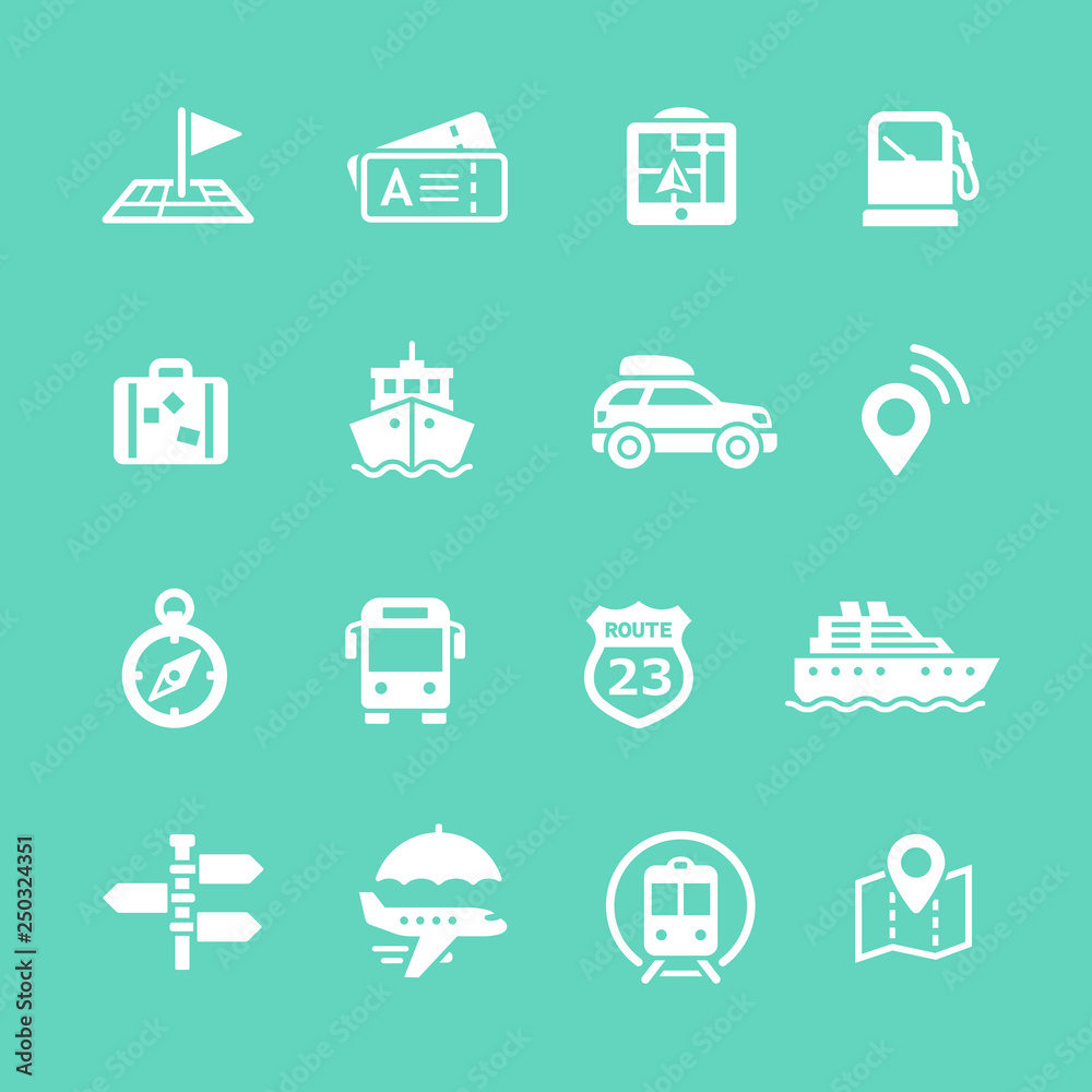 Travel journey icons