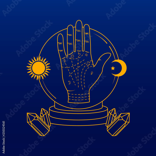 palm reading image / icon / logo
