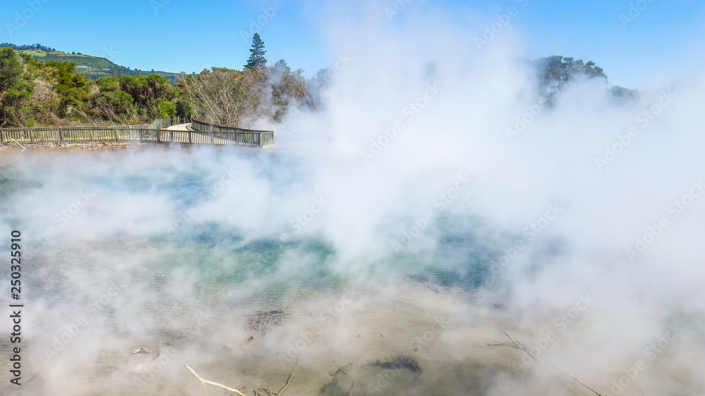 Rotorua Thermal Park and Wai-O-Tapu on the North Island of New-Zealand