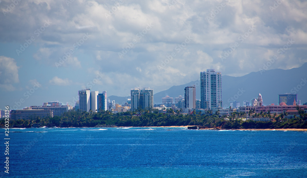 Condos and Hotels on the Coat of Puerto Rico