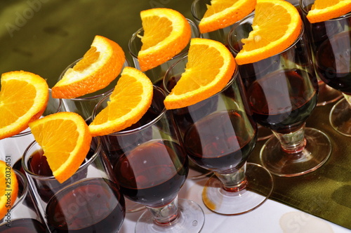 Jagermeister Shots cocktails with  orange photo