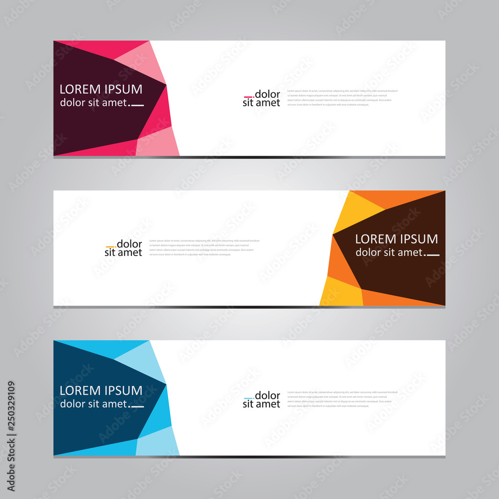 Vector abstract geometric design banner web template.