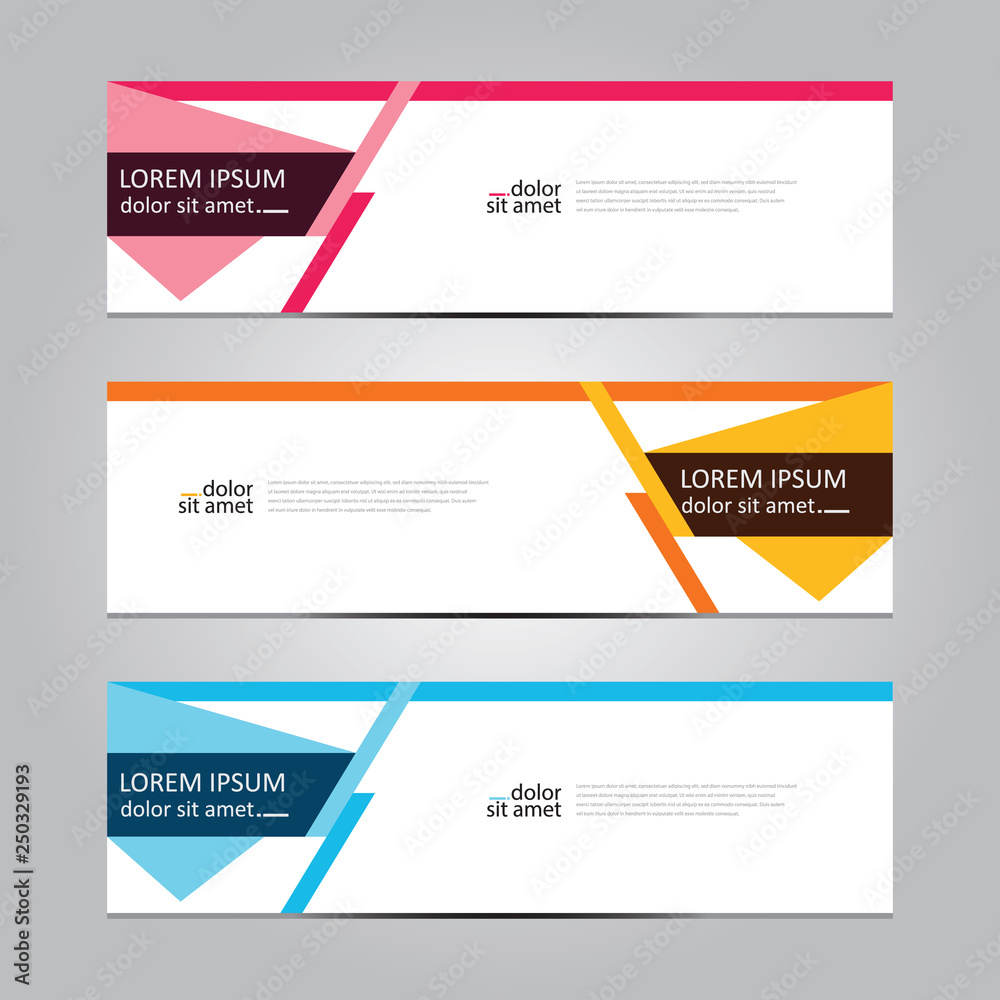 Vector abstract geometric design banner web template. Vector abstract geometric design banner web template.