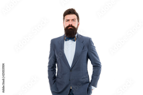 Confident brutal man. Bearded man. Office party. Mature hipster with beard. Businessman in formal suit. serious man. Business. Modern businessman. Male fashion in business office. Office life