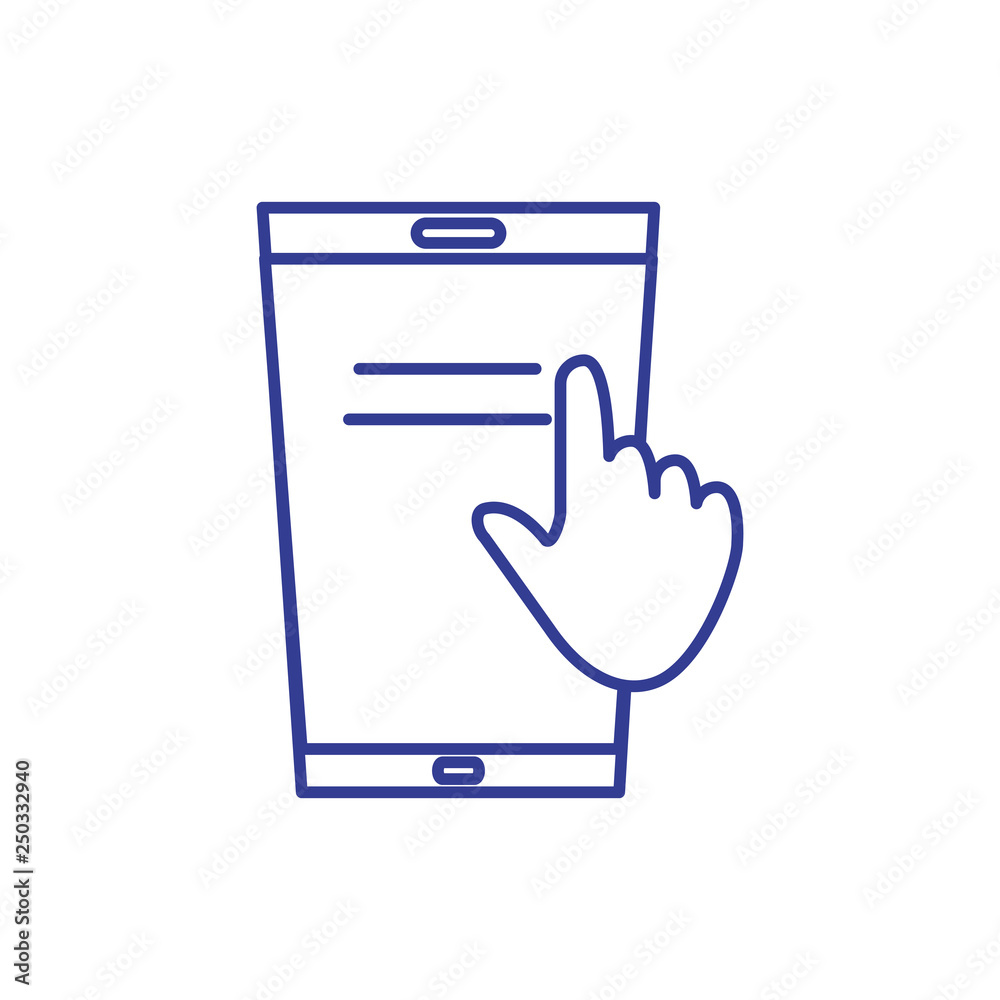 smartphone device with pointer hand