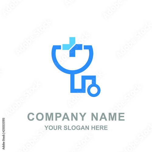 Medical Stethoscope Drugstore Healthcare Blue Cross Logo 