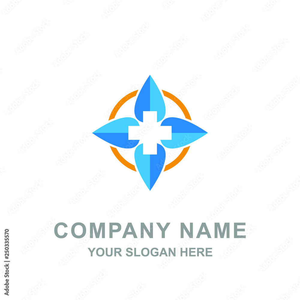 Obraz premium Medical Healthcare Hospital Pharmacy Drugstore Logo Vector 