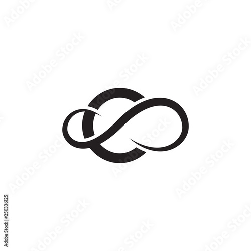 infinity letter c logo vector