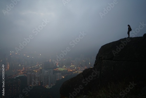 Standing above the City in Hong Kong