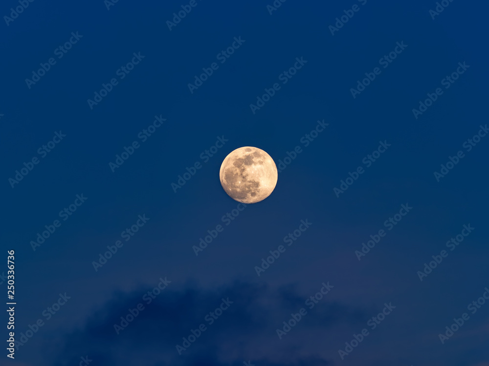 supermoon on background of blue sky, at dusk.high resolution photography supermoon on background of blue sky, at dusk.high resolution photography