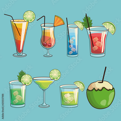 tropical cocktail poster