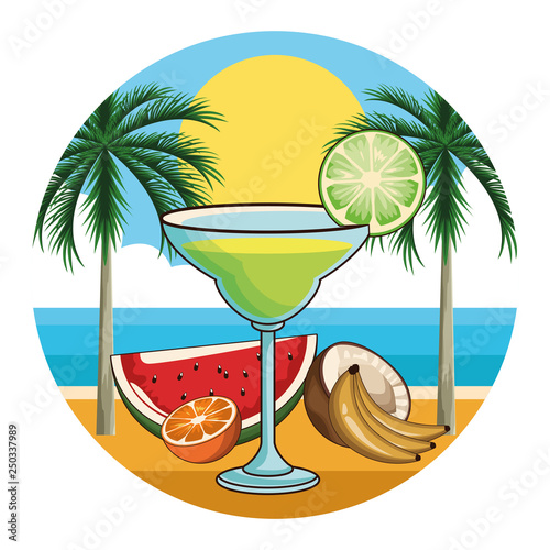 tropical cocktail drink icon
