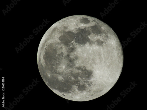 Super Moon of the day February 20, 2019. The brightest moon of the year