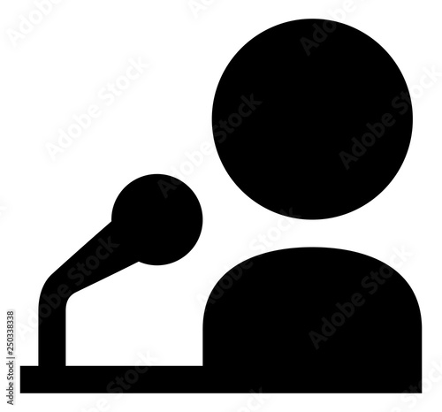 Person Speaking Into Microphone Icon
