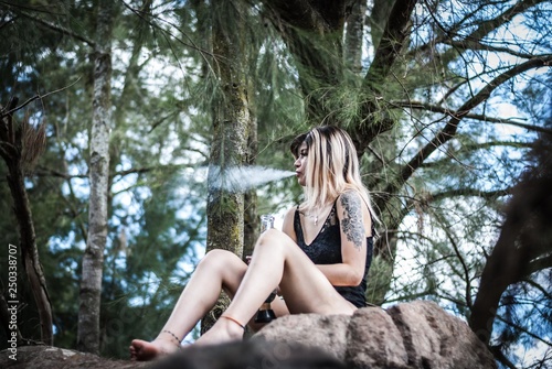 Young Women in Forest