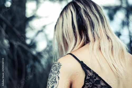 Back of young women
