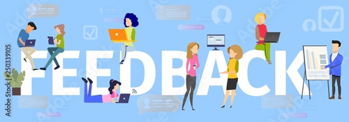 Company Clients Feedback Flat Vector Concept