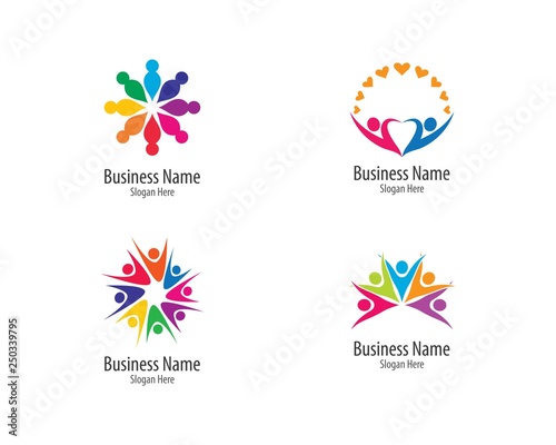 Community logo template illustration