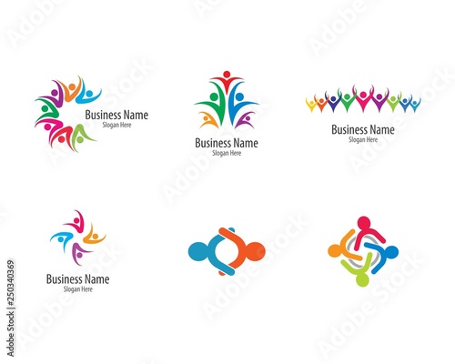 Community logo template illustration