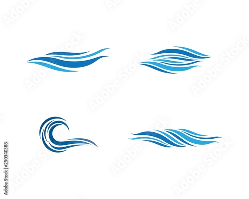 Water wave logo illustration