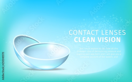 Daily Contact Lenses on Blue Gradient Background