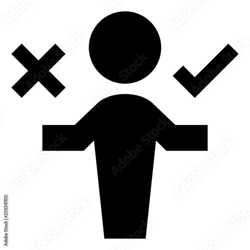 Person Making Decision Vector Icon