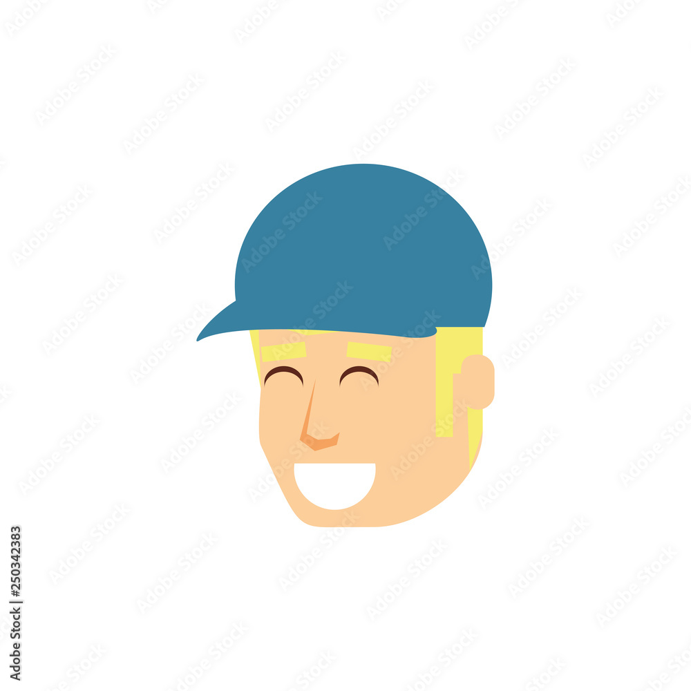 head of young man avatar character head of young man avatar character