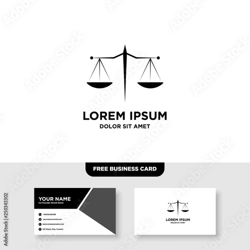 Law Firm Logo - Vector, Free Bussines Card Mockup