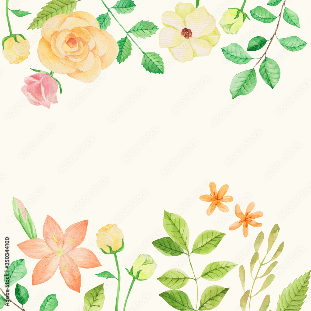 Watercolor floral illustration.