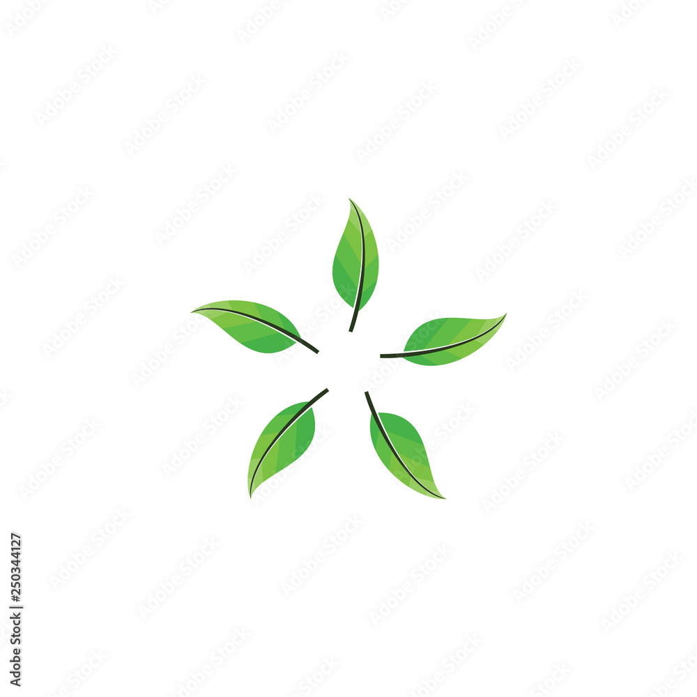 Five Leaf logo design Five Leaf logo design