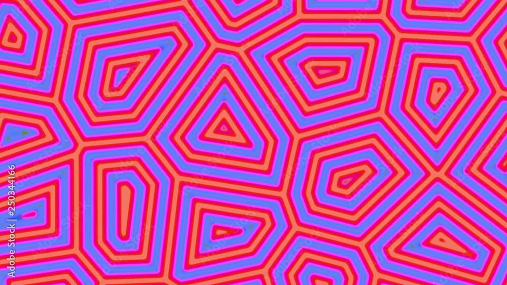 Colorful Abstract Turtle Shell Fluid Cells Retro Motion Background Loop 2