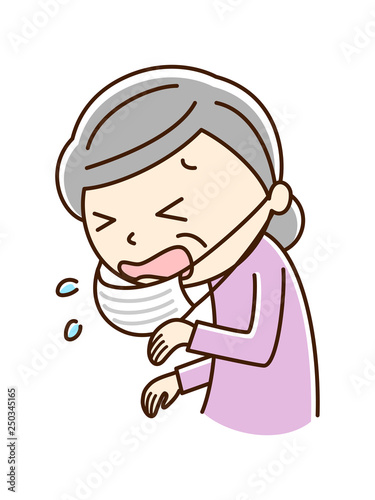 くしゃみ　女性　シニア