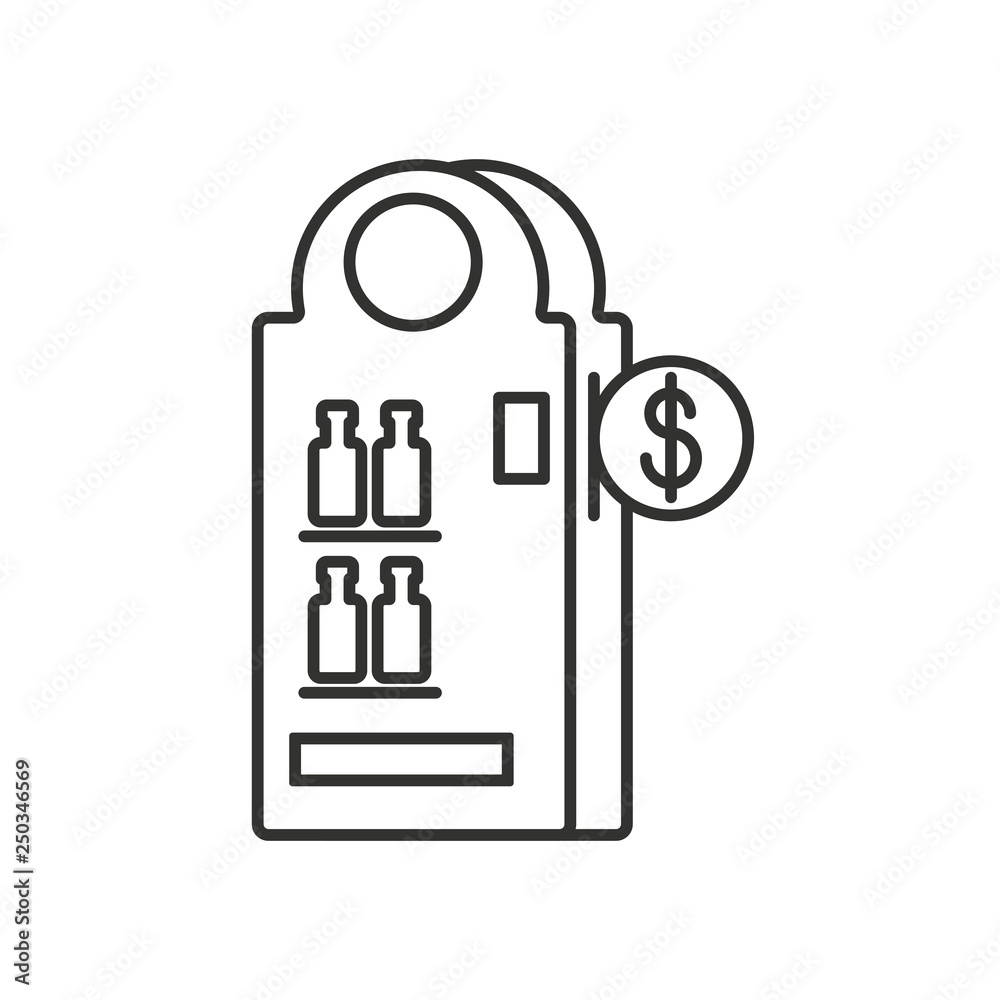 vending machine of bottled drinks isolated icon vending machine of bottled drinks isolated icon