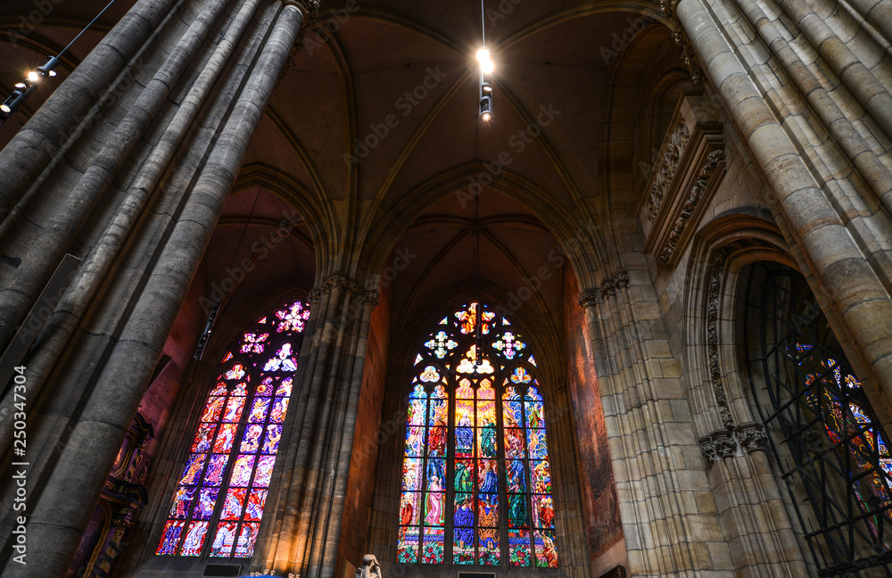 Colorful stained glass windows
